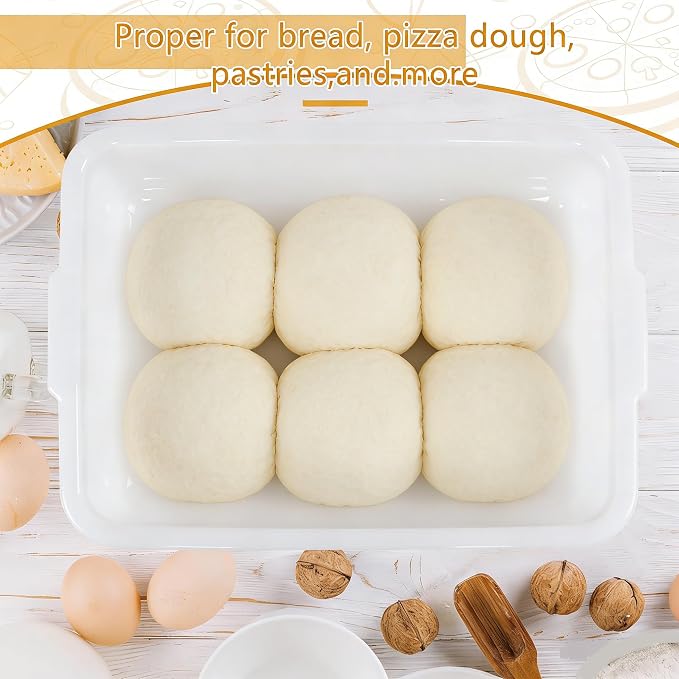 Pizza Dough Proofing Box, Pack of 3 Stackable BPA-Free Trays with Covers, Perfect as a Bread Proofing Box and Dough Container
