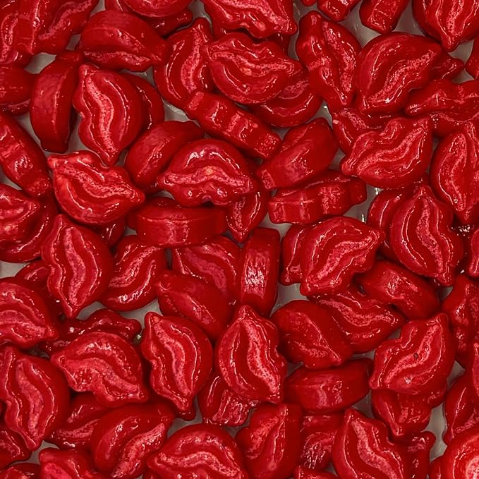 Dynastang Redlips Sprinkles Edible Redlip Cake Decorating Heart Cake Decorations Cupcake Toppers Cookie Decorating Perfect for Cakes, Cupcakes, Desserts Toppings 3OZ