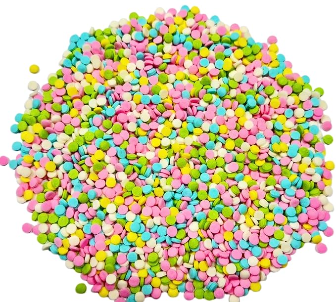 Sentovac Edible Easter Color Confetti Slice Sprinkles for Cake Decorating Edible Cake Cupcake Sprinkles Cookie and Ice Cream Topper Decorations 3.35oz