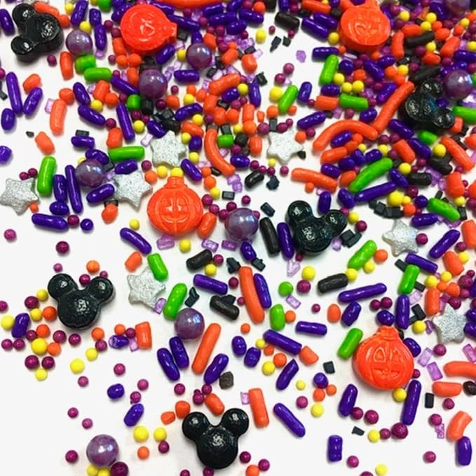 COOL MOM SPRINKLES Halloween Mouse Sprinkles (4 oz.) – Themed Sprinkles for Decorating Birthday Cakes, Cupcakes, Cookies & Desserts – Mixed in the USA/Gluten-Free (Haunted Mouse)