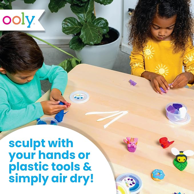 Ooly Air Dry Clay for Kids, 24 Colors Modeling Clay with 3 Shaping Tools, Play Dough Gifts for Kids, Craft Supplies - Creatibles
