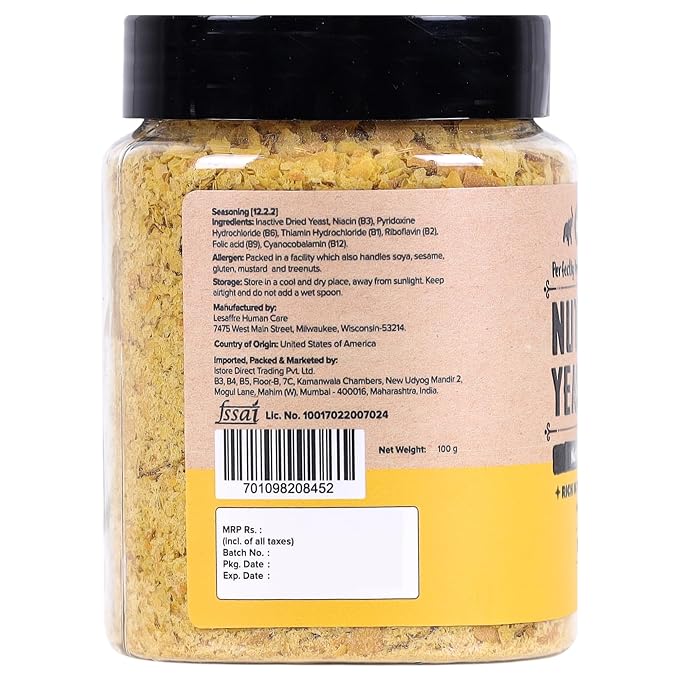 Urban Platter Nutritional Yeast Flakes | 3.53 Oz (100g) | Rich in B Vitamins & Protein | Gluten-Free, Non-GMO, Plant-Based Seasoning | Nutty & Cheesy Flavor | For Popcorn, Pasta & Salads