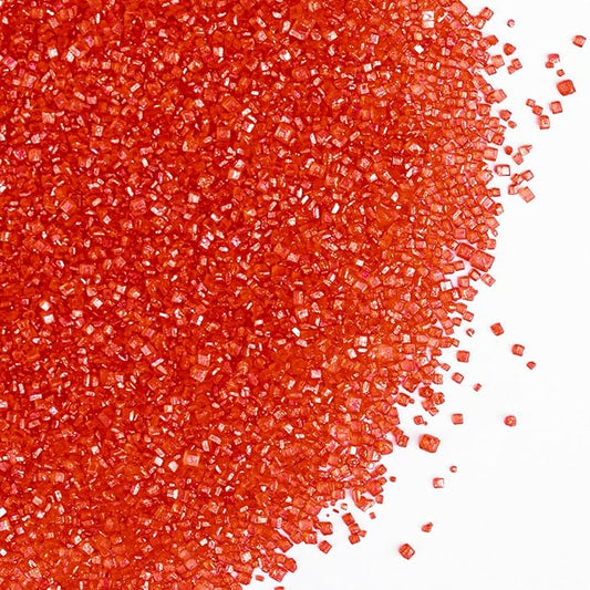 Twisweet Red Sprinkles, Edible Sanding Sugar Crystals for Cake Decorating, Extra Fine Candy Sprinkles for Baking, Cupcake Topping Ice Cream Donut Cookies Decoration, Wedding Party Valentine Christmas Supplies (150g/5.3oz)