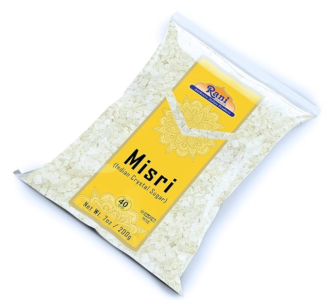 Rani Misri (Indian Sugar Crystals) 7oz (200g) ~ All Natural | Gluten Friendly | No Colors | Vegan | Kosher | Indian Origin