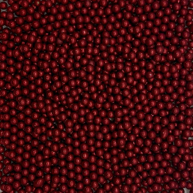 Dynastang 4mm Silver Red Pearls Sprinkles Edible Pearls Cake Decorating Stars Cake Decorations Cupcake Toppers Cookie Decorating Perfect for Cakes, Cupcakes, Desserts Toppings 3OZ
