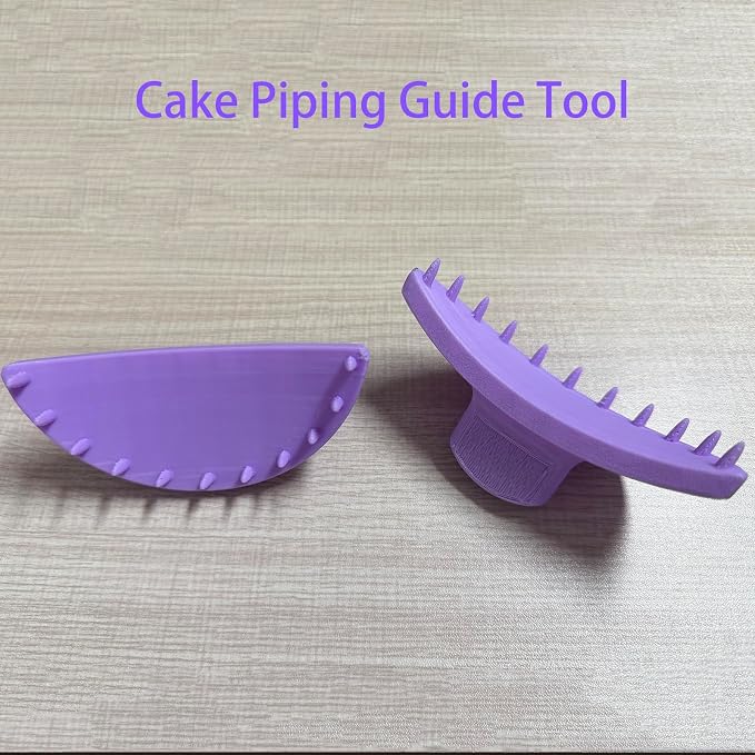 2 PCS Cake Arch Guide Tool, Ruffle Guide Stencil, Cake Piping Guide Tool, Cake Decoration Tools, Cake Ruffle Marker for 6"-12" Cakes (Large)