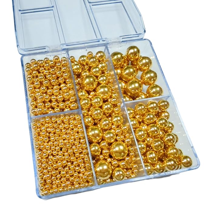 Sentovac Gold Nonpareils Pearls Mixing Cake Sprinkles Cake and Cupcake Topper Decorations Sprinkles for Decorating Party Supplies