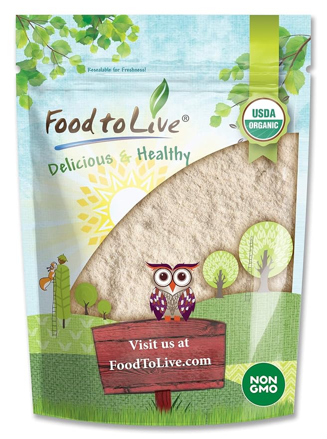 Food to Live Organic White Quinoa Flour, 4 Pounds – Non-GMO, Fine Ground Whole Grain, Vegan, Kosher, Bulk Powder, Perfect for Baking and as Thickener
