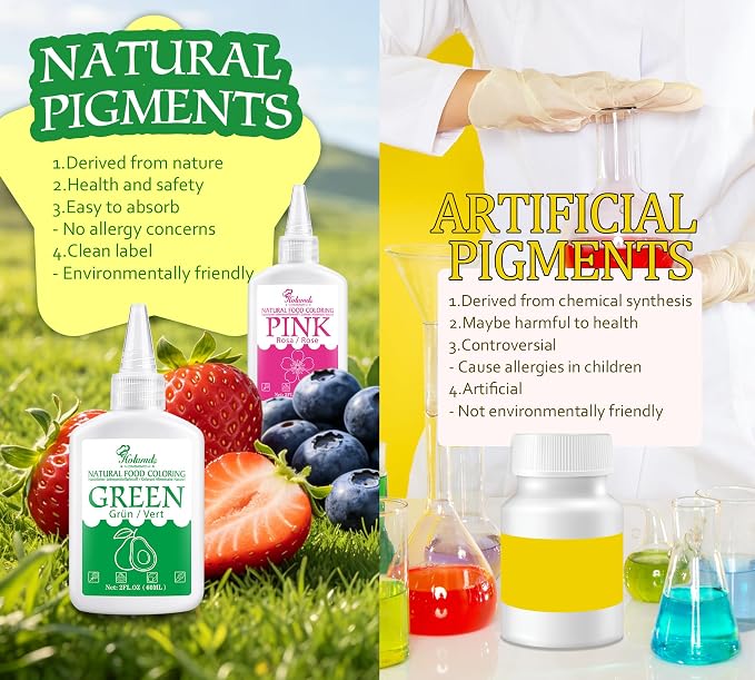 Natural Food Coloring - 2oz Plant-Based Liquid Food Dye, FD&C Dye Free, Gluten Free Vegan Non-GMO, No Dairy Nut Egg Sugar, for Baking Cake Decorating Icing Frosting Fondant Easter Eggs Drinks (purple)