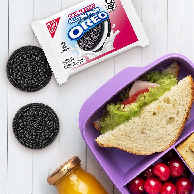 OREO Gluten Free Original & Double Stuf Chocolate Sandwich Cookies Variety Pack, Gluten Free Cookies, 20 Snack Packs (2 Cookies Per Pack)