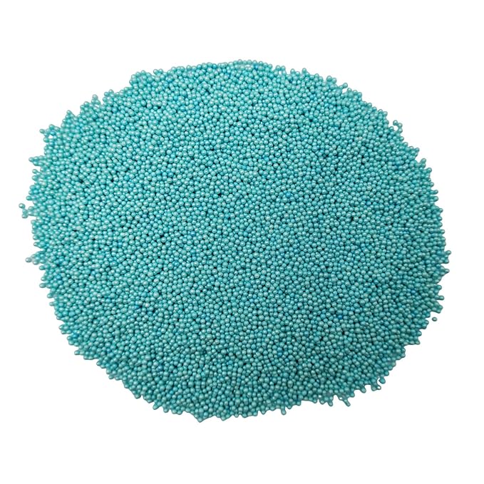 Homankit Blue Nonpareils Sprinkles Edible Cookie Decorations Mini Pearls for Decorating Cake, Baking, Cupcake Toppers, Ice Cream, Donuts 3.88 Ounce