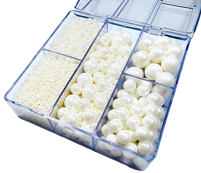 Sentovac White Nonpareils Pearls Mixing Cake Sprinkles Cake and Cupcake Topper Decorations Sprinkles for Decorating Party Supplies