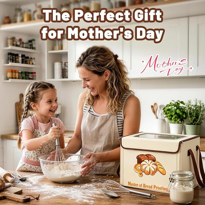 Bread Proofing Box with 3-Sided Heating, Electric Dough Proofer 68-131°F & 99H Timer, Foldable Sourdough Proofer for Pizza & Fermentation, Large Capacity with Metal Rack & Water Tray