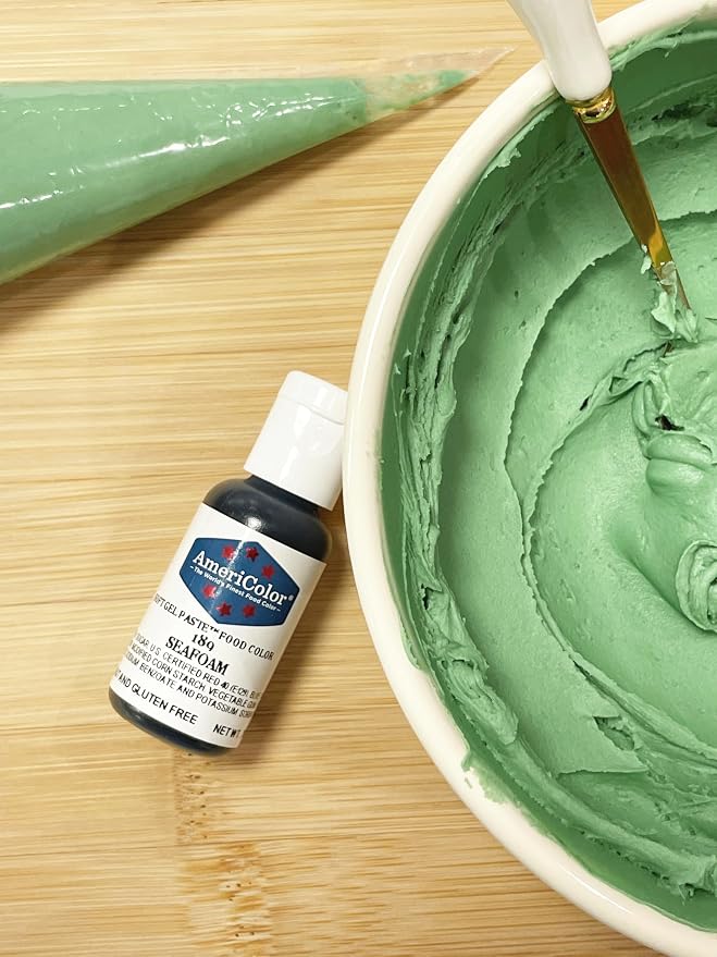 AmeriColor, Seafoam, 0.75 Ounce Bottle, Soft Gel Paste Food Color