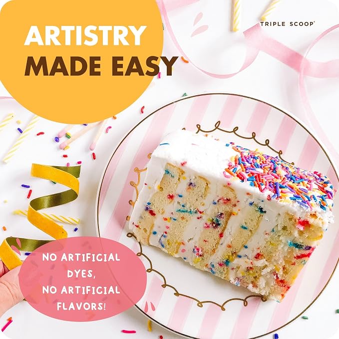 Rainbow Sprinkles - Perfect Toppings for Ice Cream, Cupcakes, Cakes, and Cookies - Colorful Jimmies Sprinkles - 3.2 Ounces - Ice cream toppings - Perfect for Cake Decorating and More.