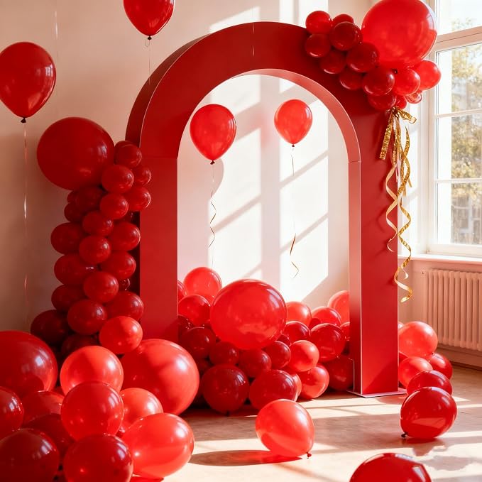 160Pcs Red Balloons 12 Inch Bulk Latex Balloon for Baby Shower Birthday Wedding Party Decorations