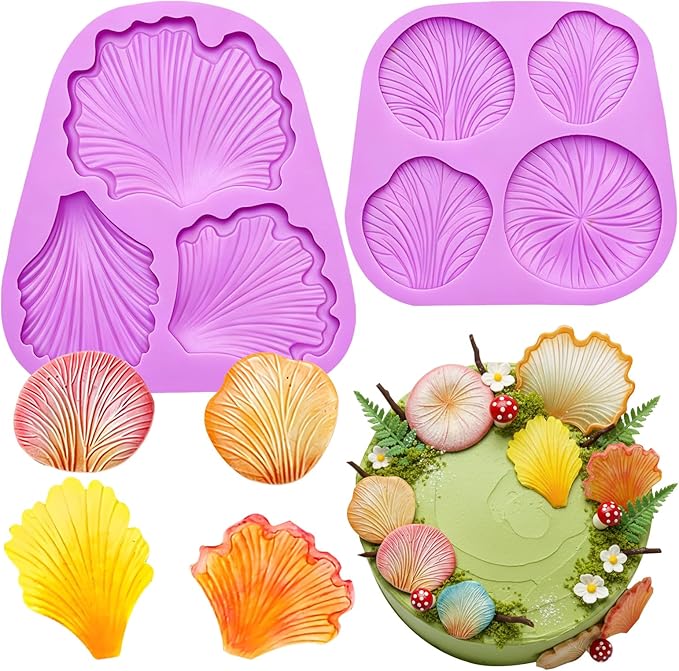 Mushroom Fondant Chocolate Mold Mushroom Silicone Mold for DIY Cake Decorating, Chocolate Candy, Sugar Craft, Epoxy Craft, Fringe Clay