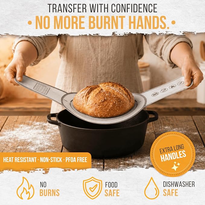 TheWarmUp Sourdough Starter Kit for Beginners with Baking Course & Video Guides, Large 40 oz Glass Jar, 10" Oval and 9" Round Bannetons, Danish Whisk, Lame, Dough & Bowl Scraper, 16 Stencils