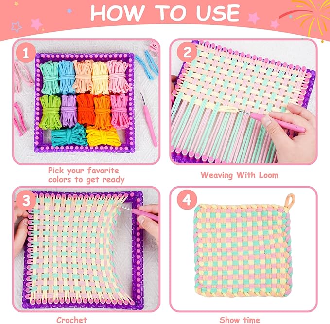 Disracker 804 PCS Potholder Loops, Stretchy Nylon Weaving Loom Loops Refill, Fits 7" Traditional & 10" PRO Looms, 12 Pastel Macaron Colors DIY Craft Kit for Kids & Adults