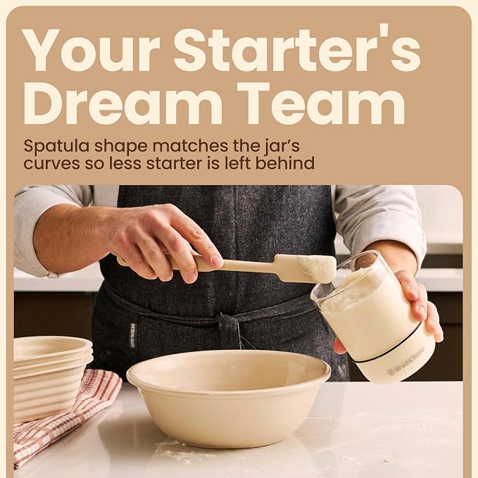 Brod & Taylor Sourdough Essentials Kit with 32oz Starter Jar and Spatula, 100% Dishwasher Safe Bread Baking Supplies & Accessories