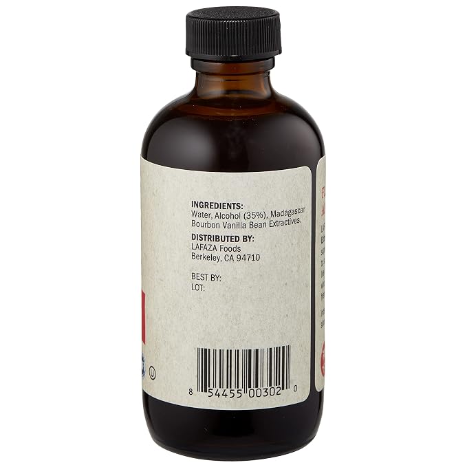 Lafaza Pure Madagascar Bourbon Vanilla Extract, All Natural, 4 oz