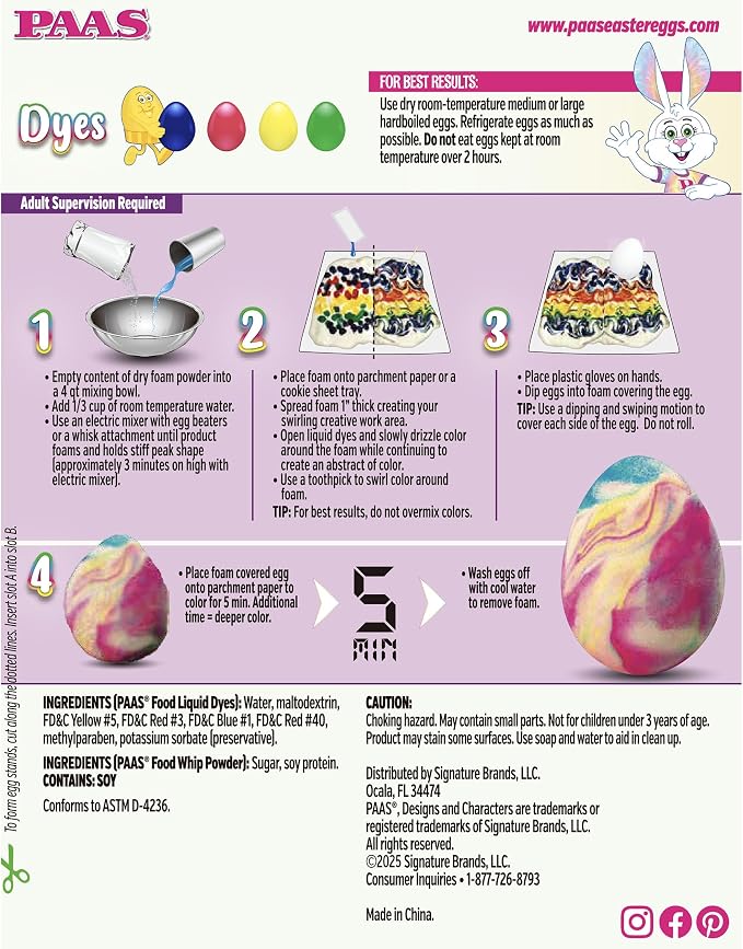 PAAS Color Whip Easter Egg Decorating Kit - America's Favorite Easter Tradition