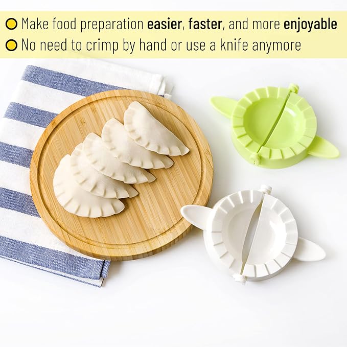 BTaT- Dough Press Set, 3 Pack, Dumpling, Empanada, Pastry & Turnover Press | Hand Pie Maker, Meat Pie Cutter for Baking Cooking & Kitchen Use