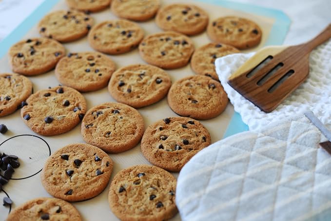 Silicone Baking Mats For Cookies, Full Size Baking Sheet Liners, Pack Of 2, 16 X 24 Inch (40 x 60 cm), Non-Stick, Baking Mats Silicone, Perfect For Baking Macarons Cookies And Cakes