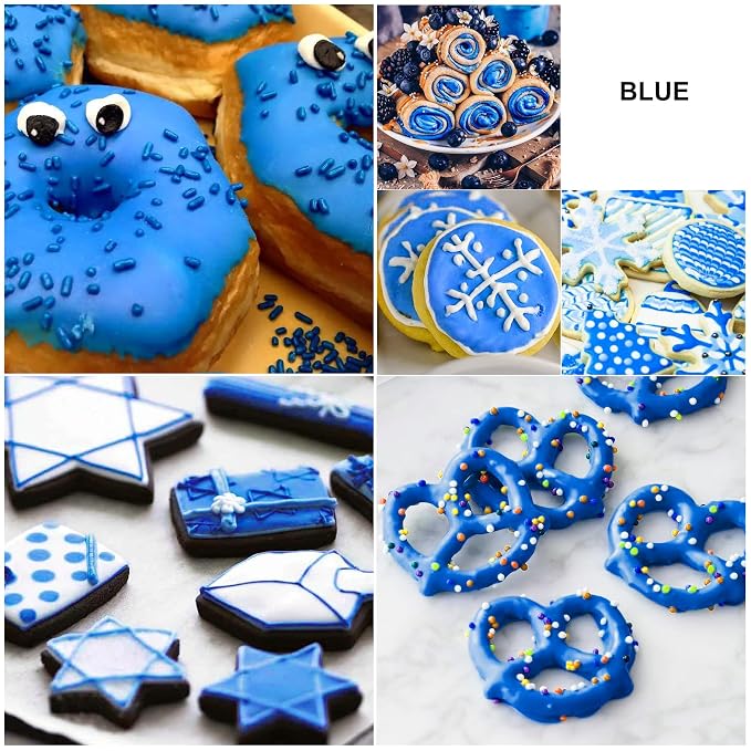Oil Based Food Coloring for Chocolate - Vivid Food Coloring Set for Candy Melts, Baking, Cake Decorating, Fondant - Fat Soluble Food Color Dye for Icing, Cookie, Crafts - 2 fl.oz / 60ml Bottles (Blue)