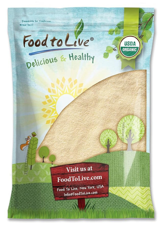 Food to Live Organic Italian Semolina Flour, 8 Pounds - Premium Durum Wheat, Perfect for Pasta and Pizza Dough, Ideal for Authentic Italian Recipes.