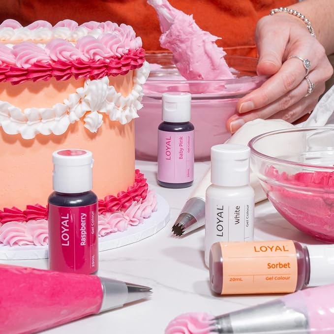 Loyal Gel Food Coloring | Vibrant Color for Buttercream, Fondant, Royal Icing, Gum Paste, Marzipan and Cake Batter | Gel-Based Concentrated Food Dye - 20ml Raspberry