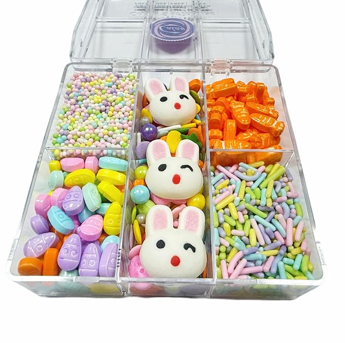 Sentovac Easter Rabit Carrot and Egg Mixing Cake Sprinkles Cake and Cupcake Topper Decorations Sprinkles for Decorating Party Supplies