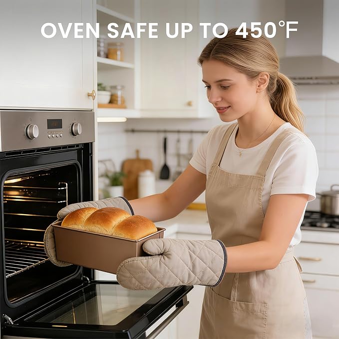 Pullman Loaf Pan with Lid for Baking Bread, Nonstick Carbon Steel Bread Loaf Pan with Cover for Sandwich Bread, Sourdough, Toast Bread and Homemade Loaf Baking