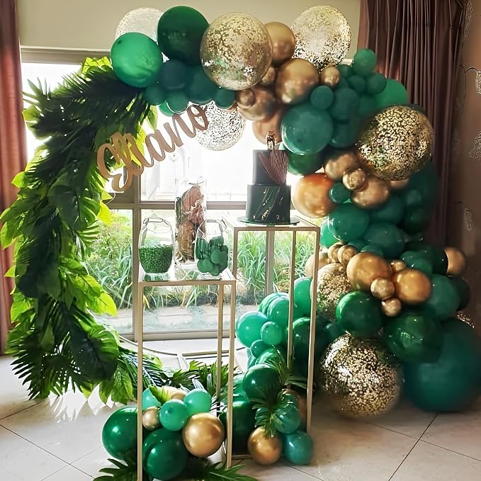 Voircoloria 110pcs Dark Green Balloons 12inch Green Latex Party Balloons for Birthday, Graduation, St. Patrick's Day, Christmas, Baby Shower, Dinosaur Party, Anniversary Party Decorations