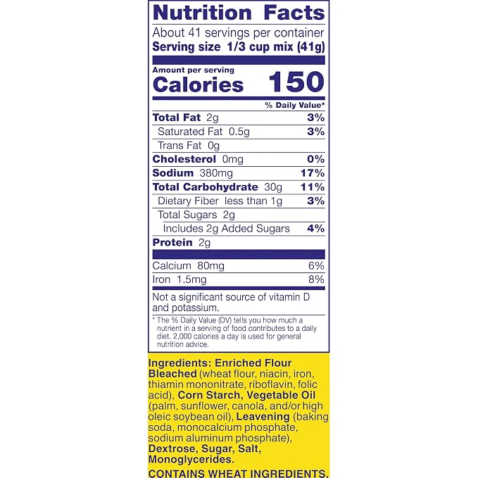 Betty Crocker Bisquick Pancake and Baking Mix, Original, Makes About 90 Pancakes, Large Size, 60 oz