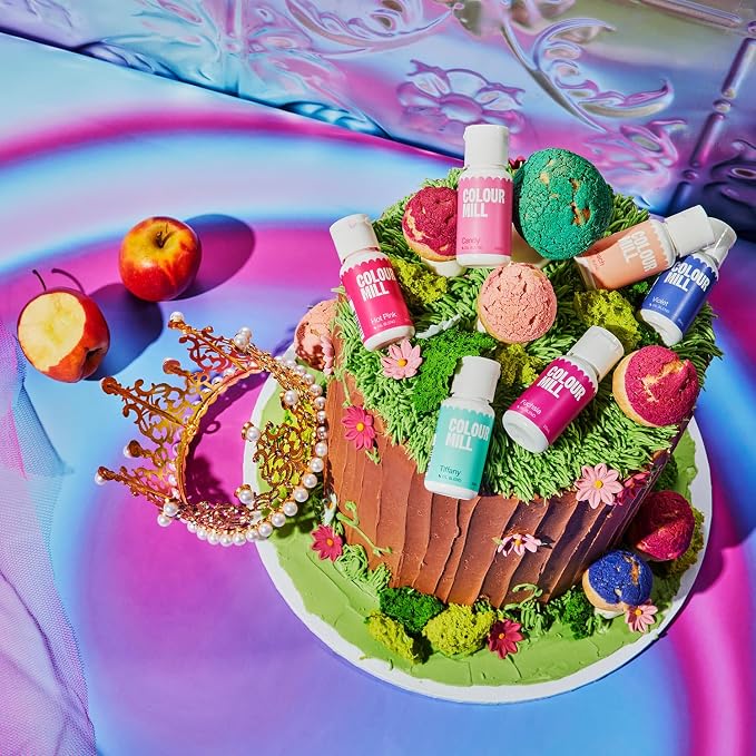Colour Mill Oil Blend Food Coloring, Fairytale Pack - 20 Milliliters Each of 6 Colors: Candy, Fuchsia, Hot Pink, Peach, Tiffany and Violet