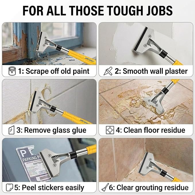 30 Pack 4 Inch Scraper Blades, High-Carbon Steel, with Storage Box | Stays Sharp Through Full Paint Jobs, 5× Wider Coverage, Fits Most 4-inch Scrapers, Safe on Glass Stovetops and Tiles