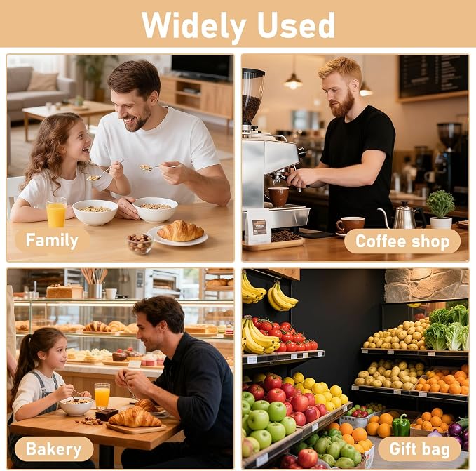 120 Pcs Paper Bread Bags for Homemade Bread with Window, 13.8 x 8.3 x 3.5 in Sourdough Bread Bags with 125 Sealing Stickers, Packaging and Storage of Baked Goods Suitable for Bakers