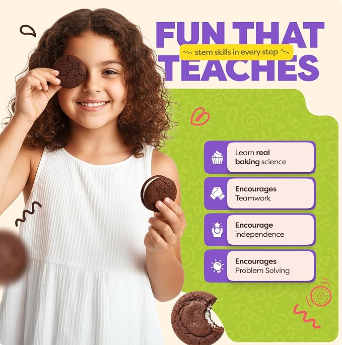 Baketivity Kids Baking DIY Activity Kit - Bake Delicious WhoopiePie with Pre-Measured Ingredients – Best Gift Idea for Boys and Girls Ages 4-12
