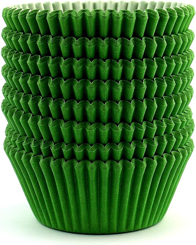 Standard Size Baking Cups Christmas Day Party Cupcake Liners 200 Pcs (Green)