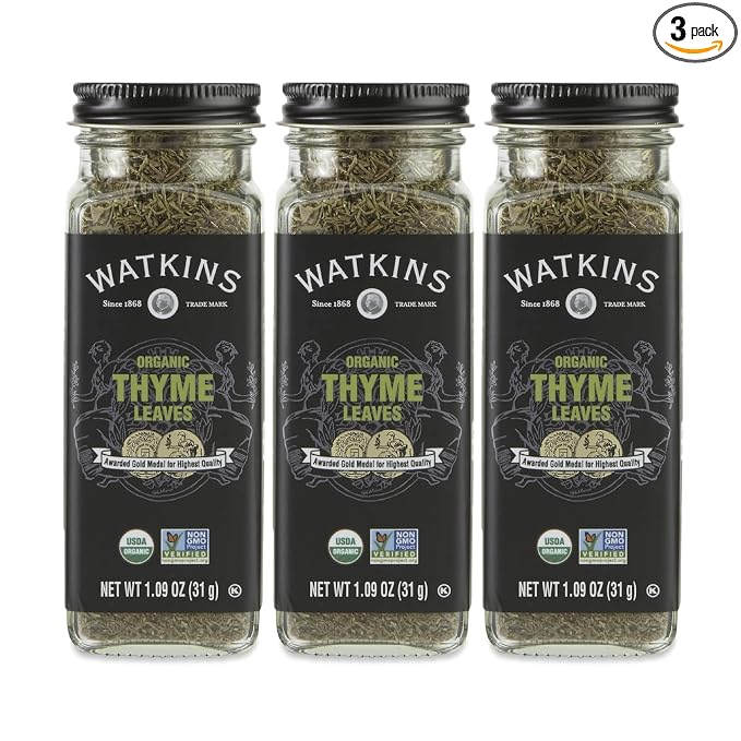 Watkins Gourmet Organic Spice Jar, Thyme Leaves, 1.26 Ounce (Pack of 3)