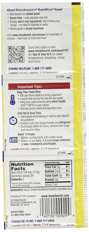 Fleischmann's RapidRise Yeast, 3-Count Envelopes (Pack of 9)