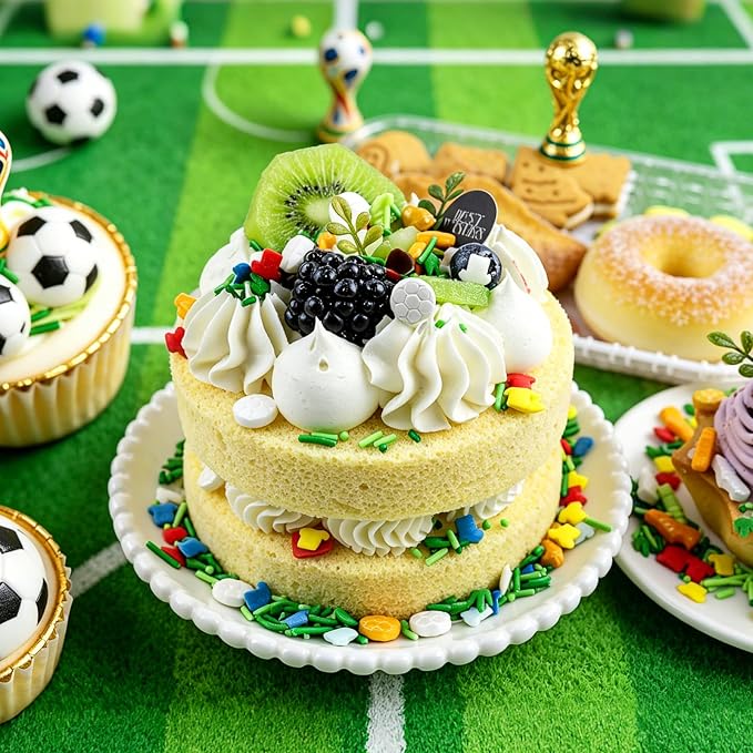 Soccer Sprinkles for Baking Edible, Sprinkles with Sugar Soccer, Trophy, Jersey, Grass, Perfect for Cake, Cupcake, Ice Cream, Cookies, Donuts Toppings