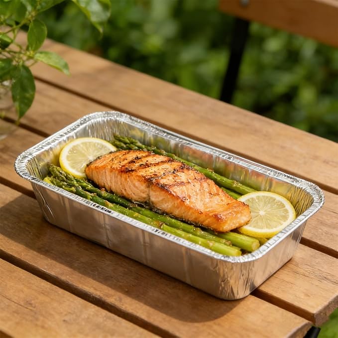 100 Pack 2 Lb Aluminum Loaf Baking Pans, 8.5” x 4.5” x 2.5” Heavy Duty Disposable Loaf Pans,Foil Bread Pans for Baking Holiday Treats Food Storage and Takeout