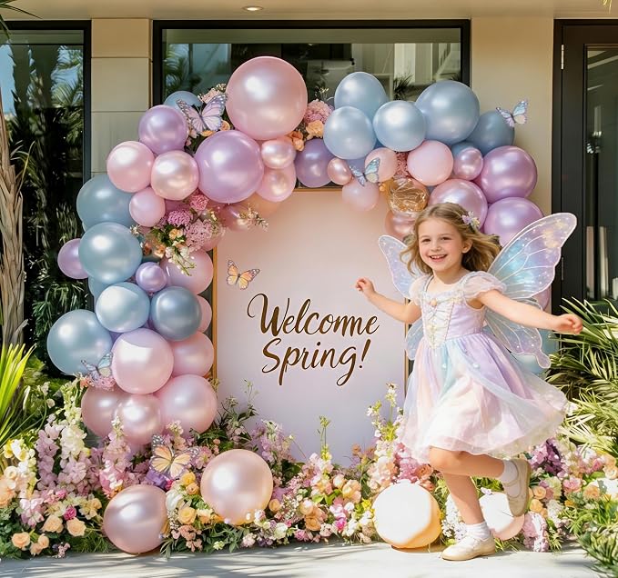 Pearl Pink Balloons Double Stuffed Pastel Light Pink Balloon Arch Kit Thick Latex Different Sizes 18/12/5in Balloon Garland for Birthday Wedding Baby Shower Bridal Mother‘s Day Party Decor