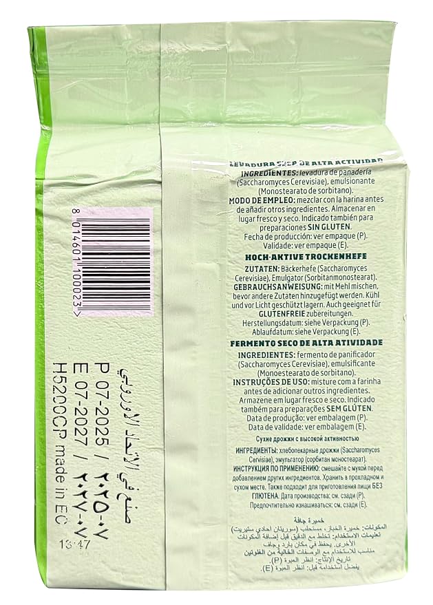 Antimo Caputo Lievito Active Dry Yeast 1.1 LB Pack Large - 17.63 Oz | Made in Italy - Perfect with 00 Flour for Bread, Pizza, & Pastries
