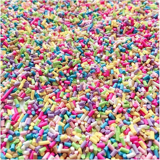 EHOPE 100G Fake Sprinkles Polymer Sprinkles Faux Sprinkles Resin Sprinkles Clay Sprinkles For Resin Fake Candy Sprinkles for Nail Art DIY Crafts Cake Phone Case (100G Sugar granules-Blue)
