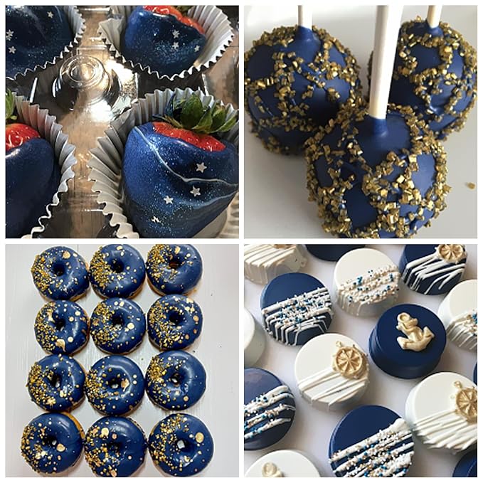 Navy Blue Oil Based Food Coloring for Chocolate – Herbeklab 100ml Professional Concentrated Oil Food Dye for Candy Melts, Chocolate, Cake Pops, Strawberries & Baking