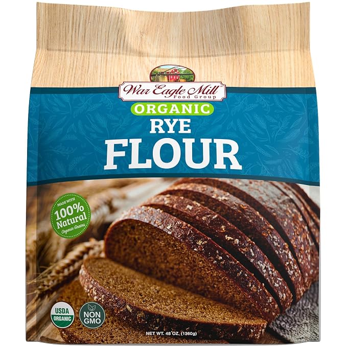 War Eagle Mill Organic Stoneground Rye Flour, 48 oz (2 Pack)