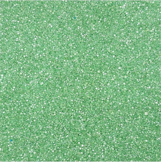 NCS Pearlized Green Coarse Sanding Sugar, Sparkling Decorating Sugar for Baking & Drink Rims, 7 oz